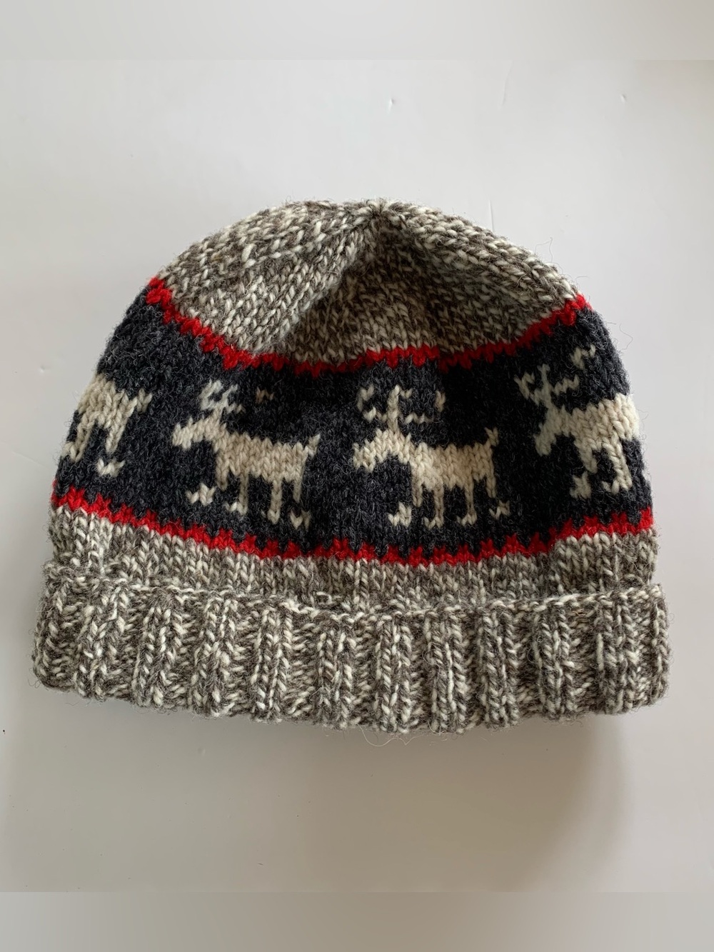 Hand-knit wool hat